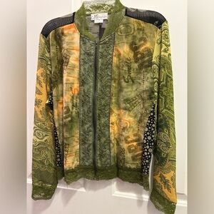 Beautiful Woman’s size L dressbarn front zip top